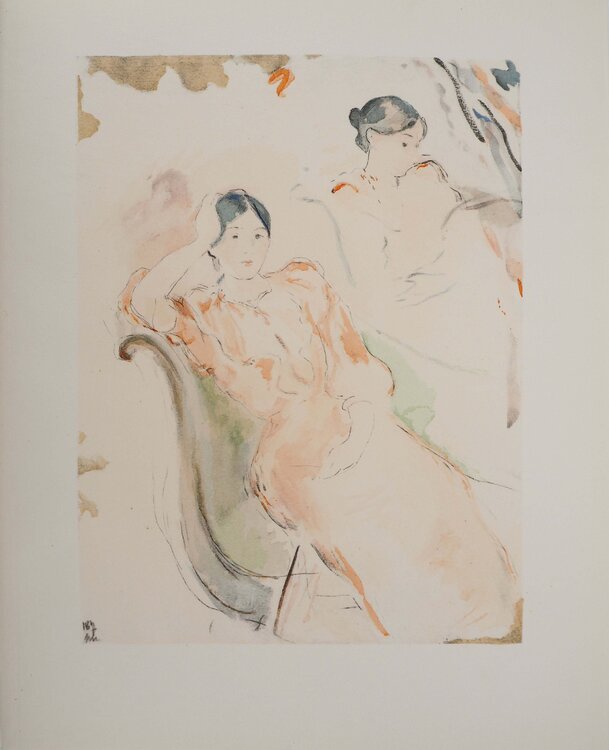 Jeune femme rêvant Berthe Morisot