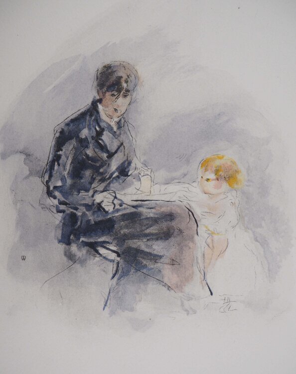 Autoportrait avec sa fille Berthe Morisot