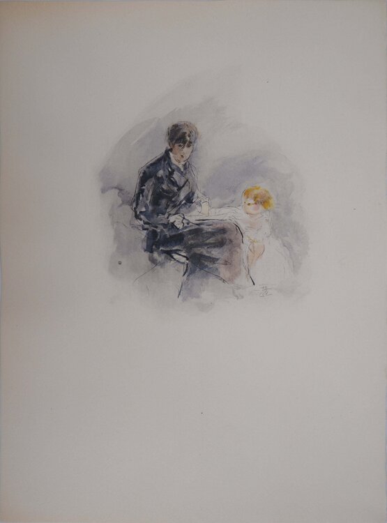 Autoportrait avec sa fille Berthe Morisot
