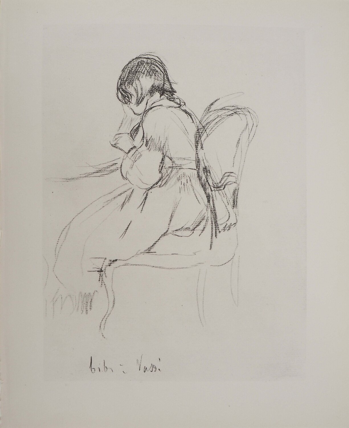 Petite fille lisant Berthe Morisot Afdruk te koop