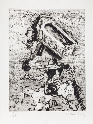 Tower and Horseman di Malcolm Morley, Stampa in vendita su Singulart