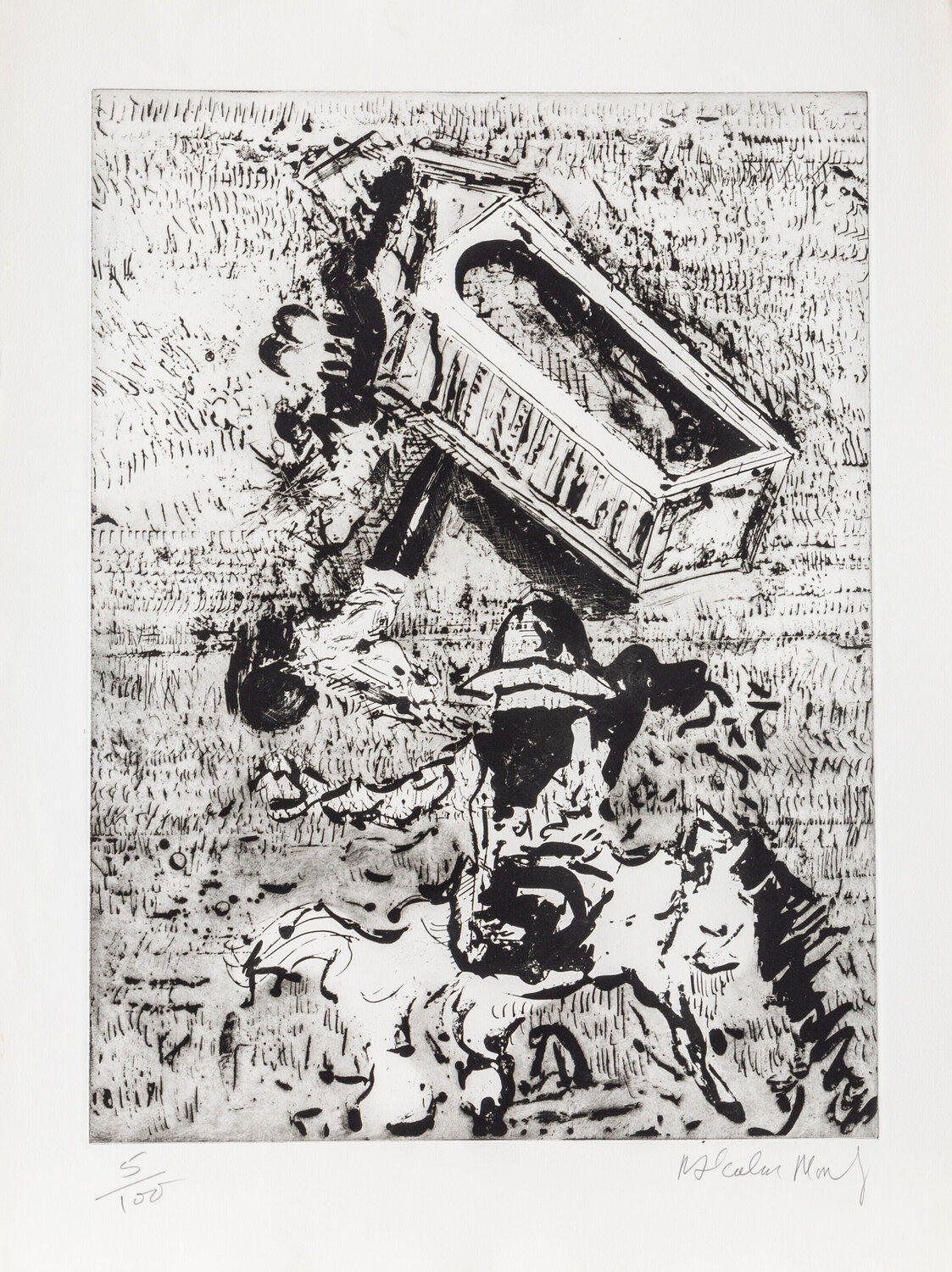 Tower and Horseman Malcolm Morley Impresión en venta