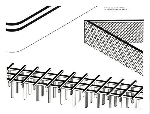 The Gardens of Compulsory Exercise di Robert Morris, Stampa in vendita su Singulart