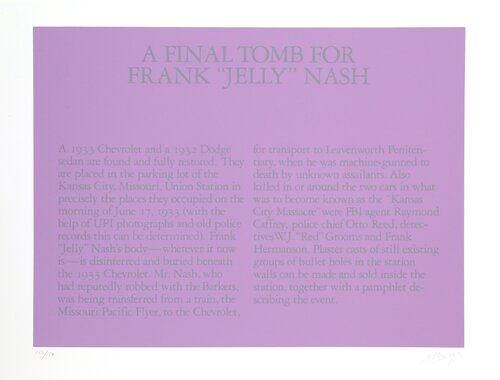  A Final Tomb for Frank "Jelly" Nash von Robert Morris, Druck kaufen auf Singulart