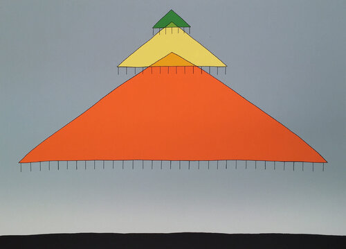  Triangle Three colors Triple van Sadamasa Motonaga, Afdruk te koop op Singulart