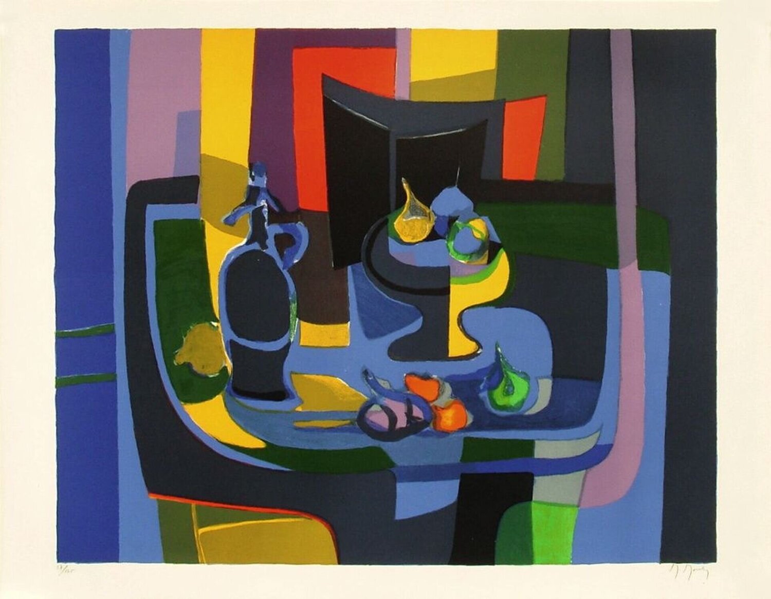 Nature morte compotier et siphon Marcel Mouly