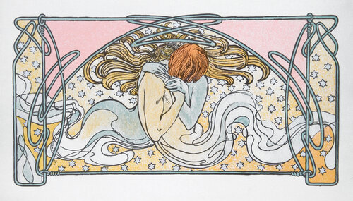 Kissing Mermaids, 24 by Alphonse Mucha, Print for Sale on Singulart