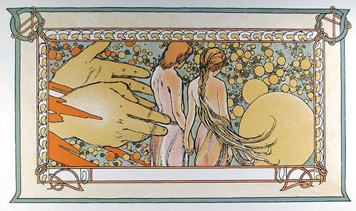 Hands of God (Adam and Eve), 71 di Alphonse Mucha, Stampa in vendita su Singulart