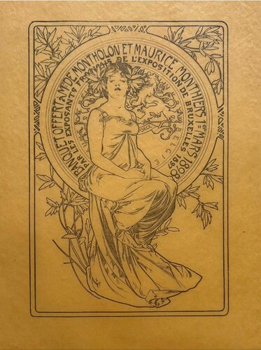 Banquet offert à Mr De Montholon et Maurice Monthiers, 1er mars 1898 by Alphonse Mucha, Print for Sale on Singulart