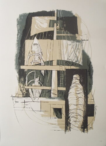 The Delight - 1968 Lithograph 22" x 16" de Benton Murdoch Spruance, Impresión a la venta en Singulart