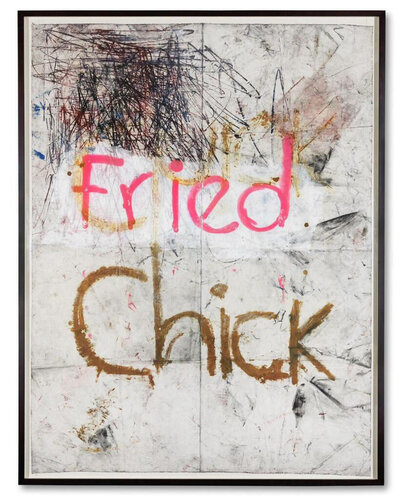 Sin título (Fried Chick) van Oscar Murillo, Schilderij te koop op Singulart