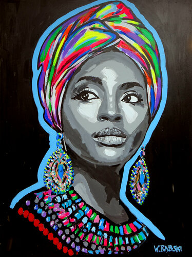 Lady with a Turban von Wojtek Babski, Malerei kaufen auf Singulart