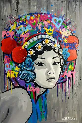 Graffiti Face 3 de Wojtek Babski, Pintura a la venta en Singulart