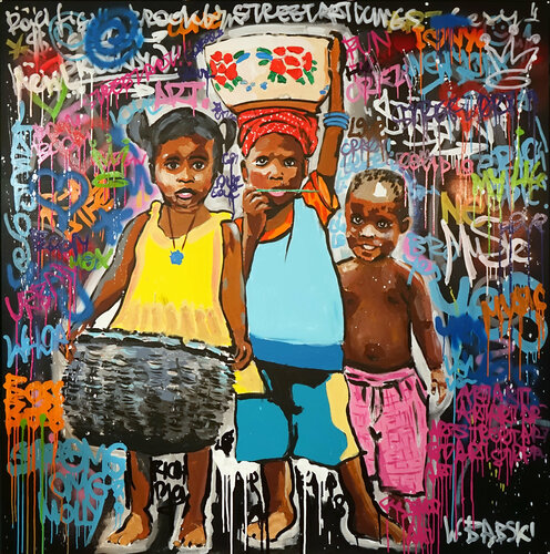 KIDS 2 van Wojtek Babski, Schilderij te koop op Singulart