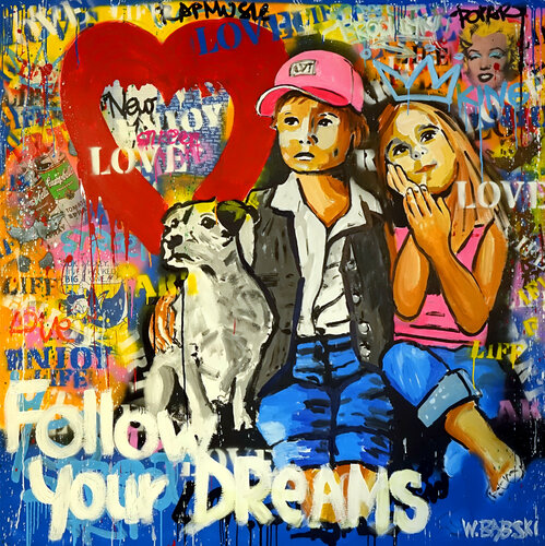 Follow Your Dreams van Wojtek Babski, Schilderij te koop op Singulart