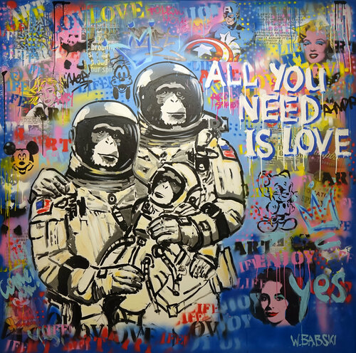 All You Need is Love van Wojtek Babski, Schilderij te koop op Singulart