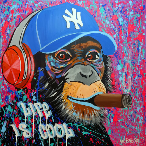 Life is Cool van Wojtek Babski, Schilderij te koop op Singulart