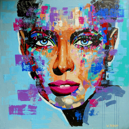 Face 60 by Wojtek Babski, 회화 for Sale on Singulart