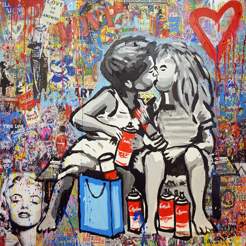 It's Love van Wojtek Babski, Schilderij te koop op Singulart