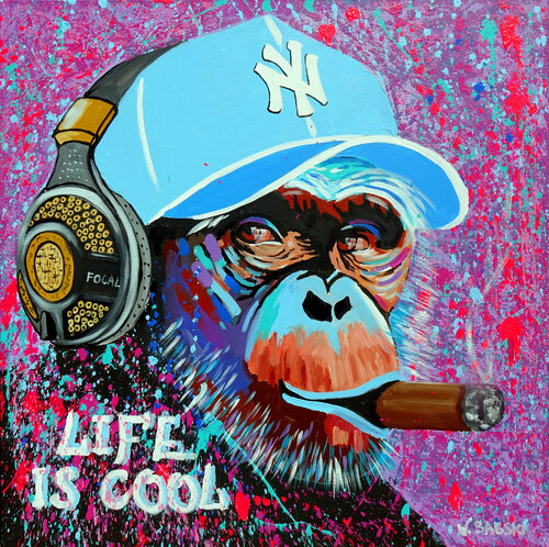 Life is Cool van Wojtek Babski, Schilderij te koop op Singulart