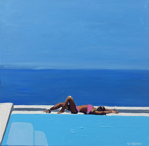 Swimming Pool di Wojtek Babski, Pittura in vendita su Singulart