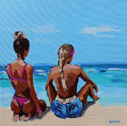 At the Seaside 2 di Wojtek Babski, Pittura in vendita su Singulart