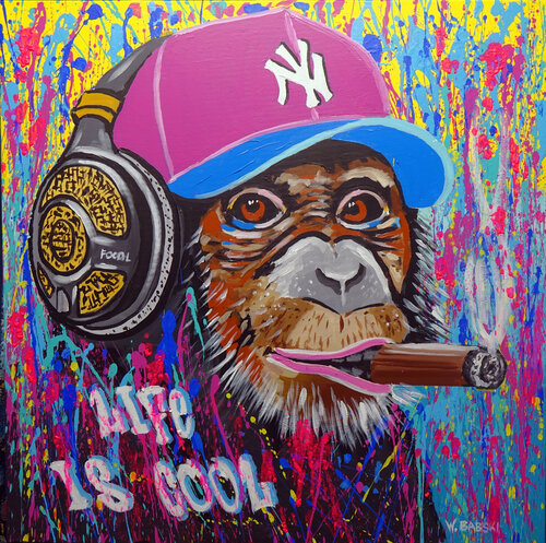 Life is Cool di Wojtek Babski, Pittura in vendita su Singulart