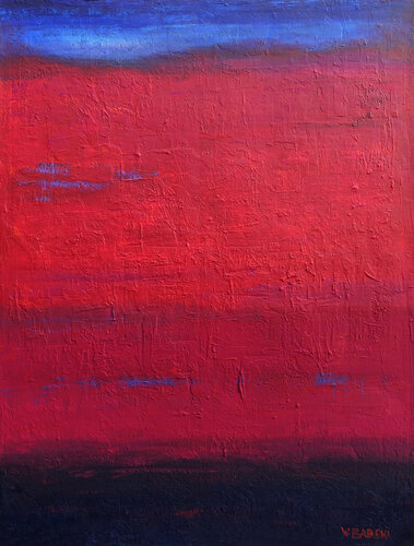 Red Abstract by Wojtek Babski, Painting for Sale on Singulart