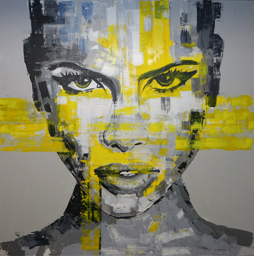 Yellow Face di Wojtek Babski, Pittura in vendita su Singulart
