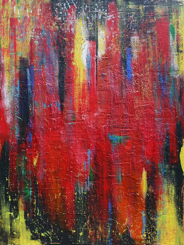 Red Abstract di Wojtek Babski, Pittura in vendita su Singulart