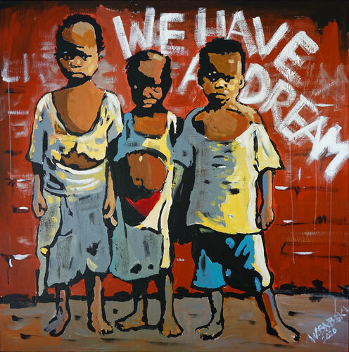 We Have a Dream di Wojtek Babski, Pittura in vendita su Singulart