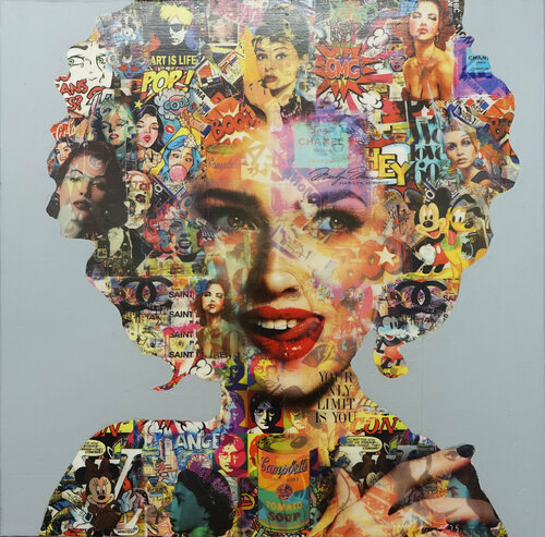 Pop Art Face 3 di Wojtek Babski, Pittura in vendita su Singulart