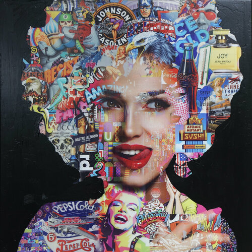 Pop Art Face 4 van Wojtek Babski, Schilderij te koop op Singulart