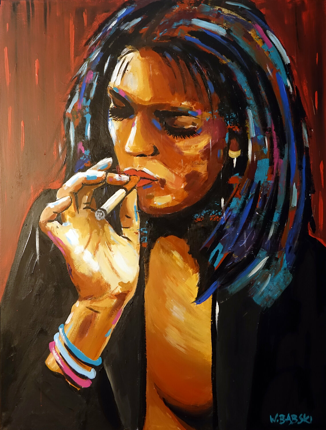 Woman with a Cigarette Wojtek Babski