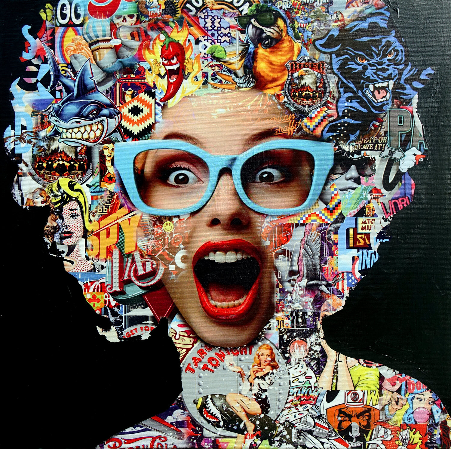 Pop Art Face 17 Wojtek Babski
