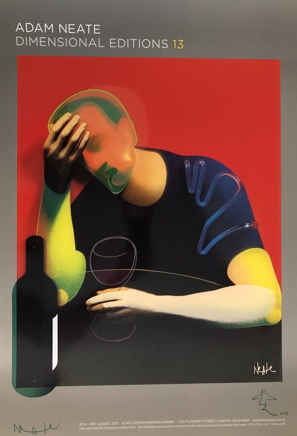 The Wine Drinker - Signed Poster Adam Neate