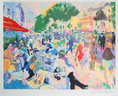 Cafe Fouquet's van LeRoy Neiman, Afdruk te koop op Singulart