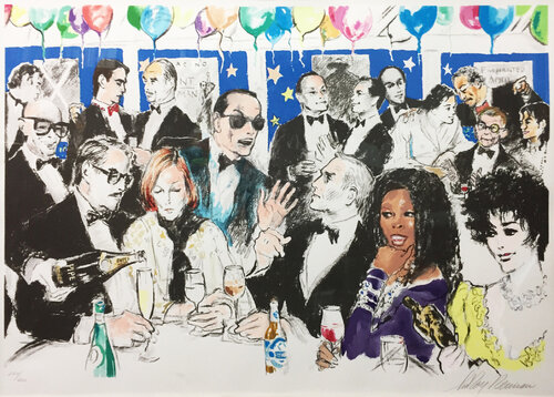 Celebrity Night at Spago von LeRoy Neiman, Druck kaufen auf Singulart
