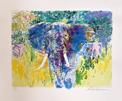 Bull Elephant van LeRoy Neiman, Afdruk te koop op Singulart