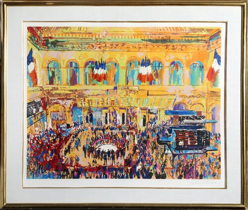 Paris Bourse van LeRoy Neiman, Afdruk te koop op Singulart