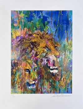 ゆ*ー様 リロイニーマン『スモウ レスリング』65/300 サイン有 版画 □リロイ・ニーマン（LeRoy Neiman）【スモウレスリング