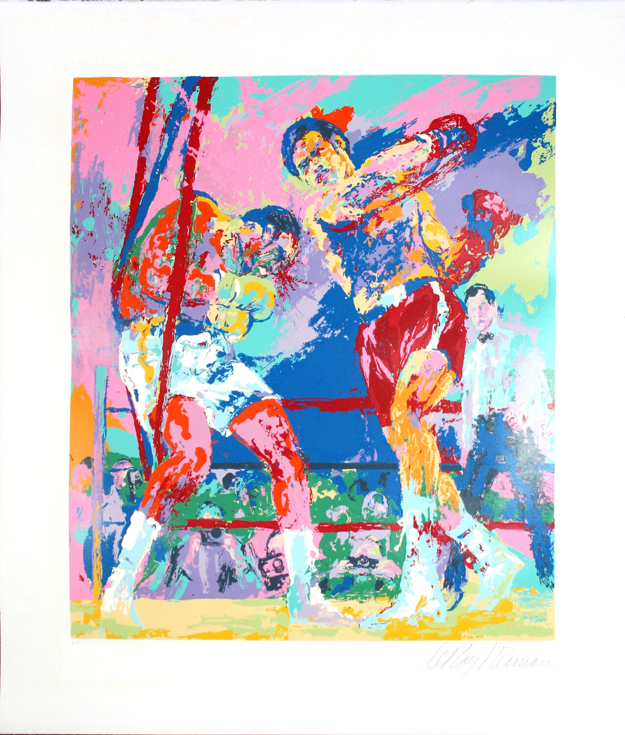 Joe Frazier & George Foreman LeRoy Neiman