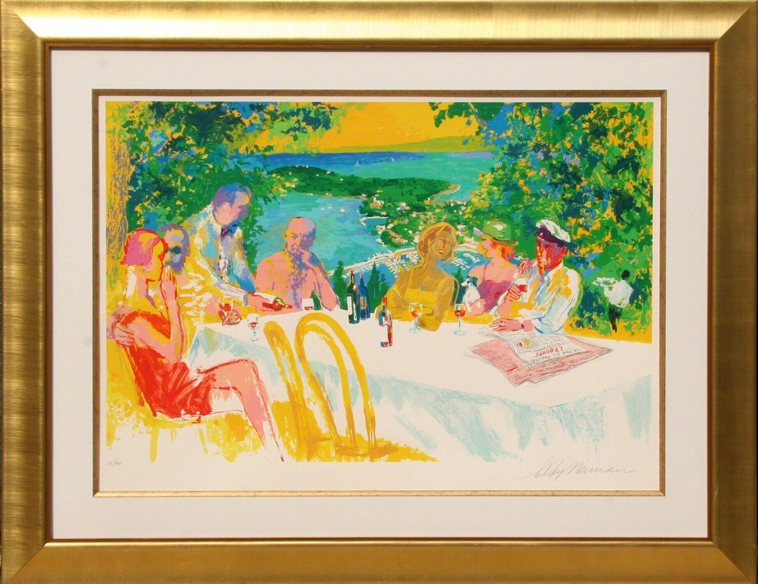 Wine Alfresco LeRoy Neiman
