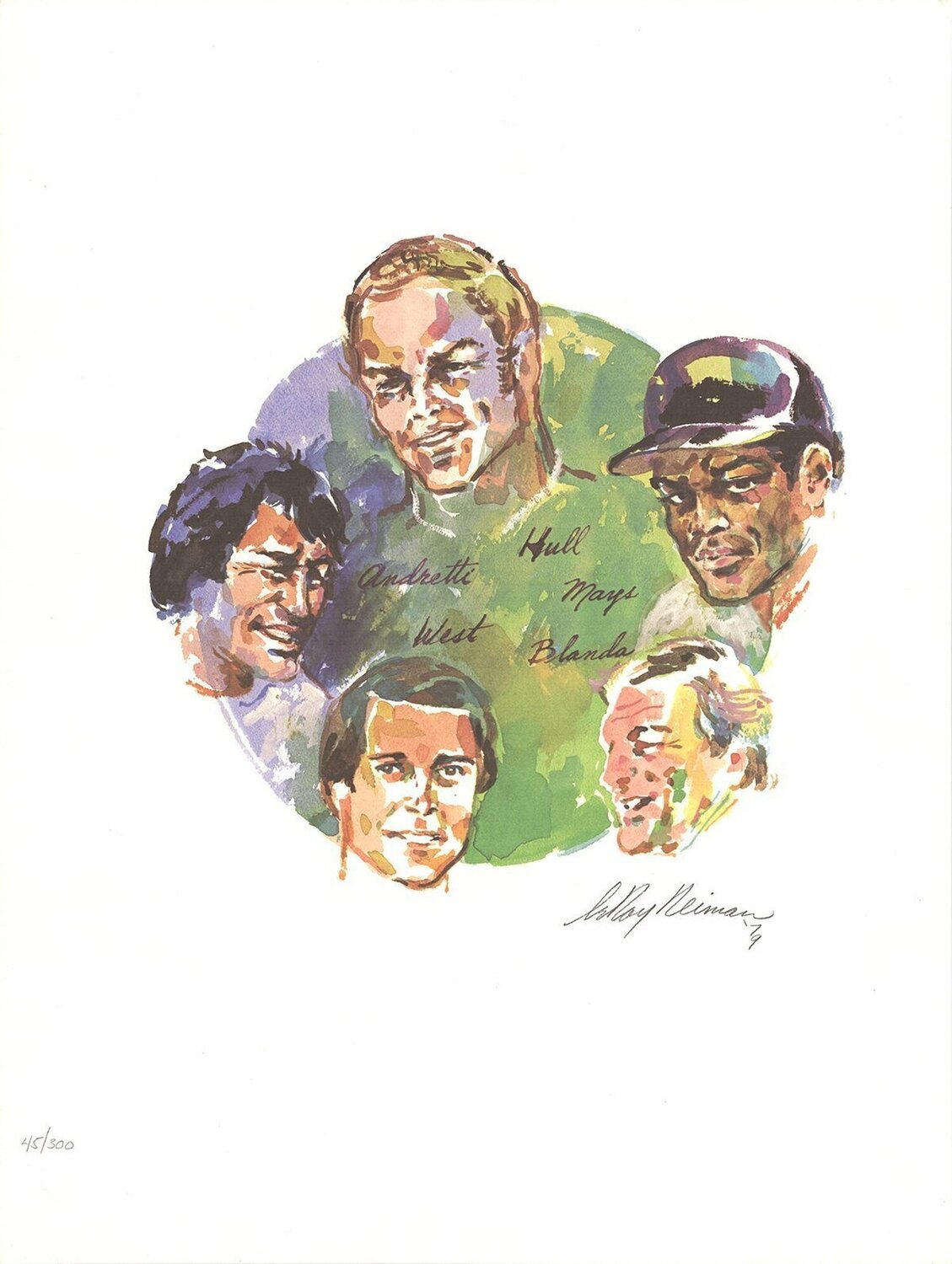 Sports Legends LeRoy Neiman Print for sale