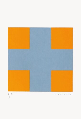 Une croix pour quatre carrés by Aurelie Nemours, Print for Sale on Singulart