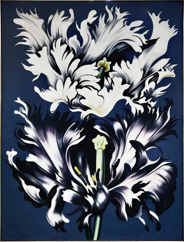 Two Parrot Tulips (Huge original painting) von Lowell Nesbitt, Malerei kaufen auf Singulart