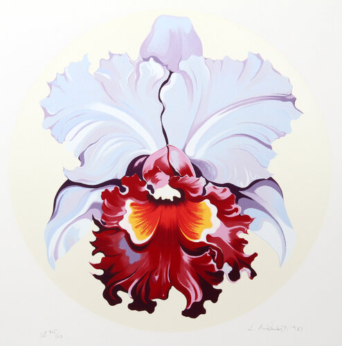 Yellow and Blue Iris van Lowell Nesbitt, Afdruk te koop op Singulart