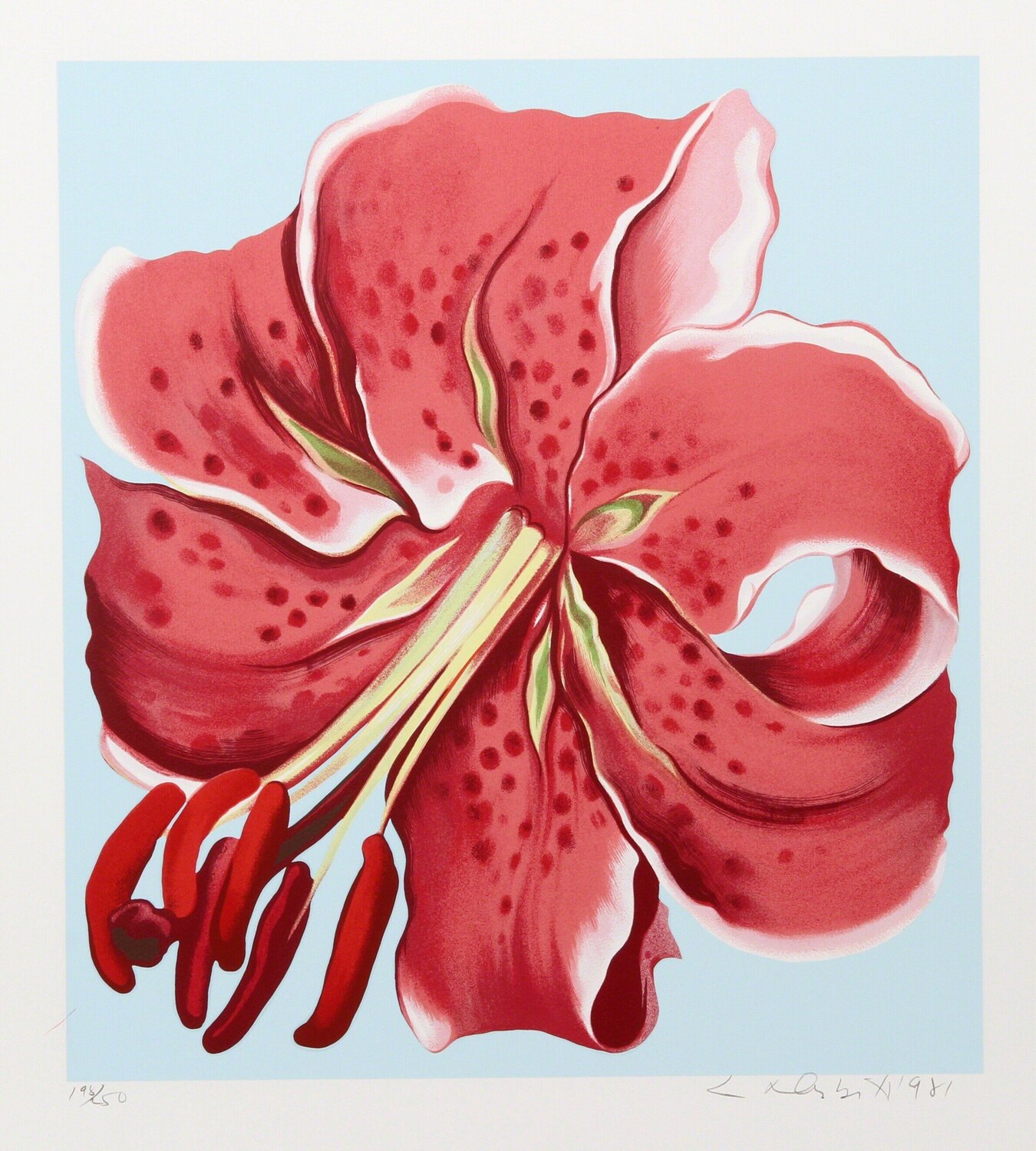 Red Spotted Lily Lowell Nesbitt Stampa in vendita