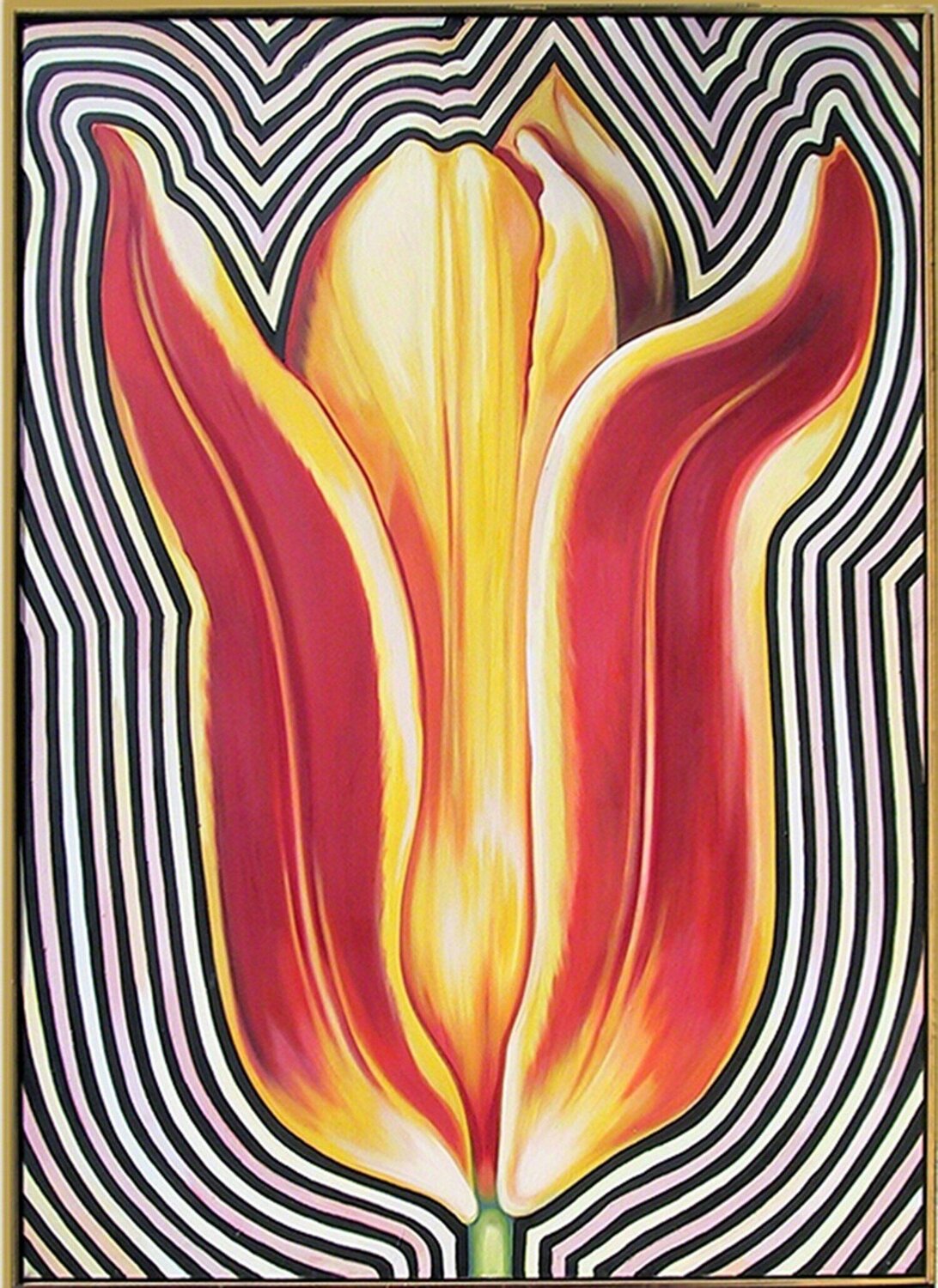 Electric Tulip II Lowell Nesbitt Original painting for sale