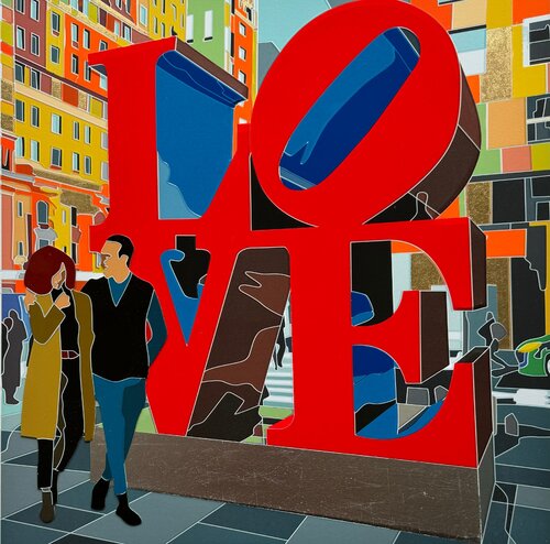Love at 57th di Ugo Nespolo, Stampa in vendita su Singulart